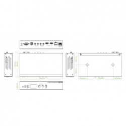 4K@30Hz 4:4:4 HDMI KVM Extender TX over IP / punkt til punkt med RJ45 (150m) eller Fiber (60km)