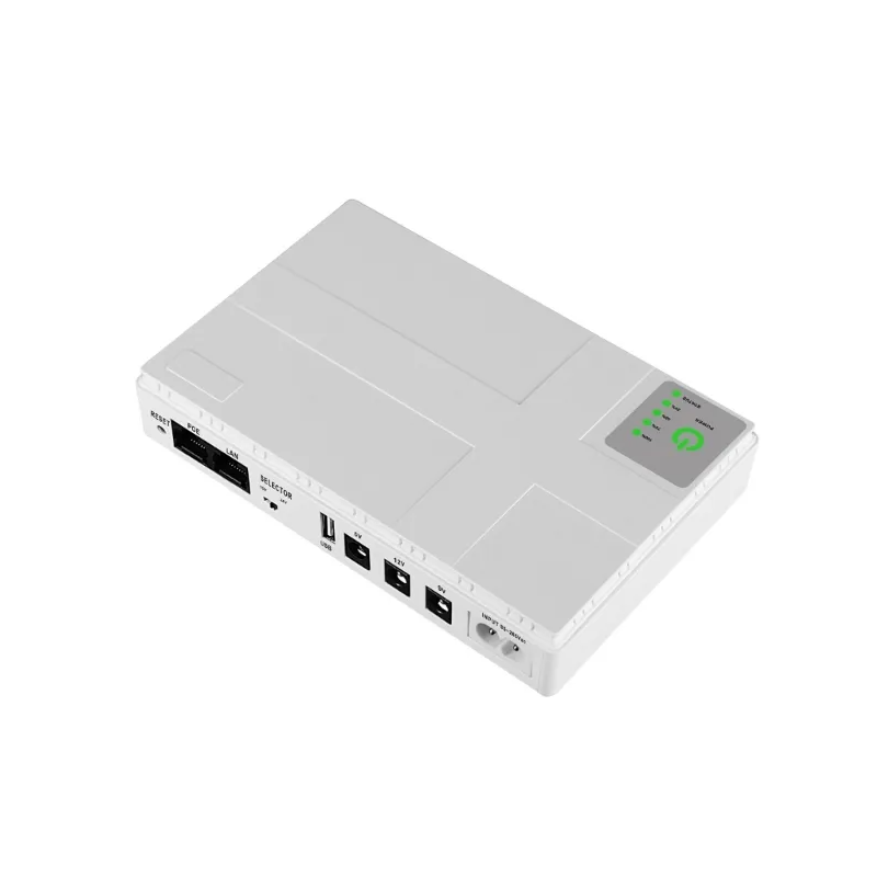 UPS 10.4Ah with DC output. 85-265VAC input. USB, 5VDC, 9VDC, 12VDC output 12W. Passive PoE output