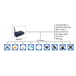 Programmable Industrial IoT Controller | 1 Digital Input, 1 Digital Output, 2 COM Ports
