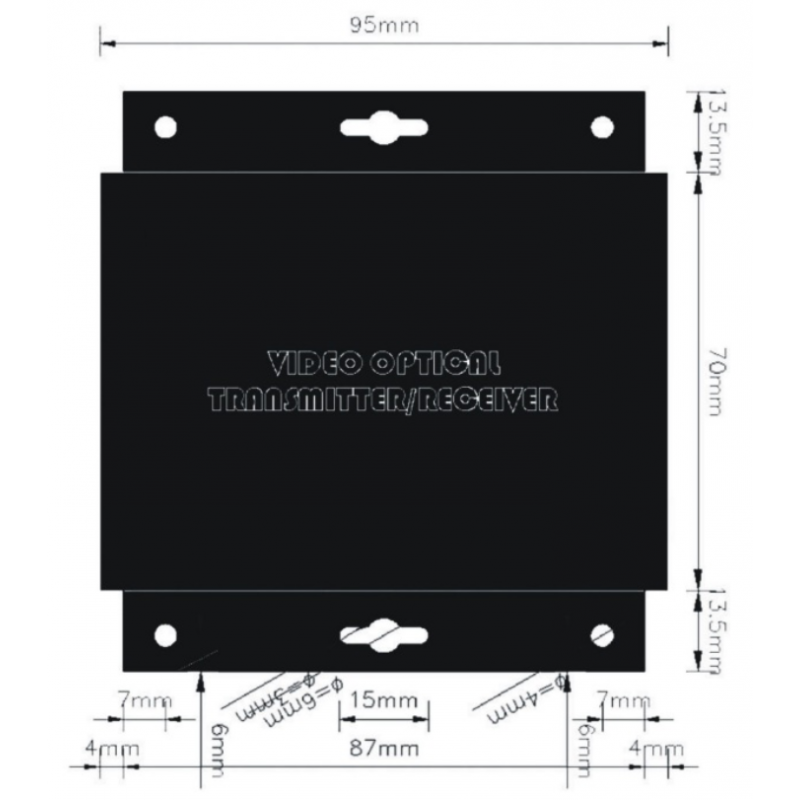RS485 Single-Mode Fiber Receiver Module - 1-Channel Duplex, 20km Range