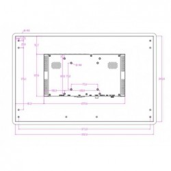 15.6" TFT 1000nits monitor, high brightness with VESA mount or panel mount 12Vdc - 24Vdc