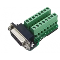 DB15 female (2-row) break out board with 15 + frame