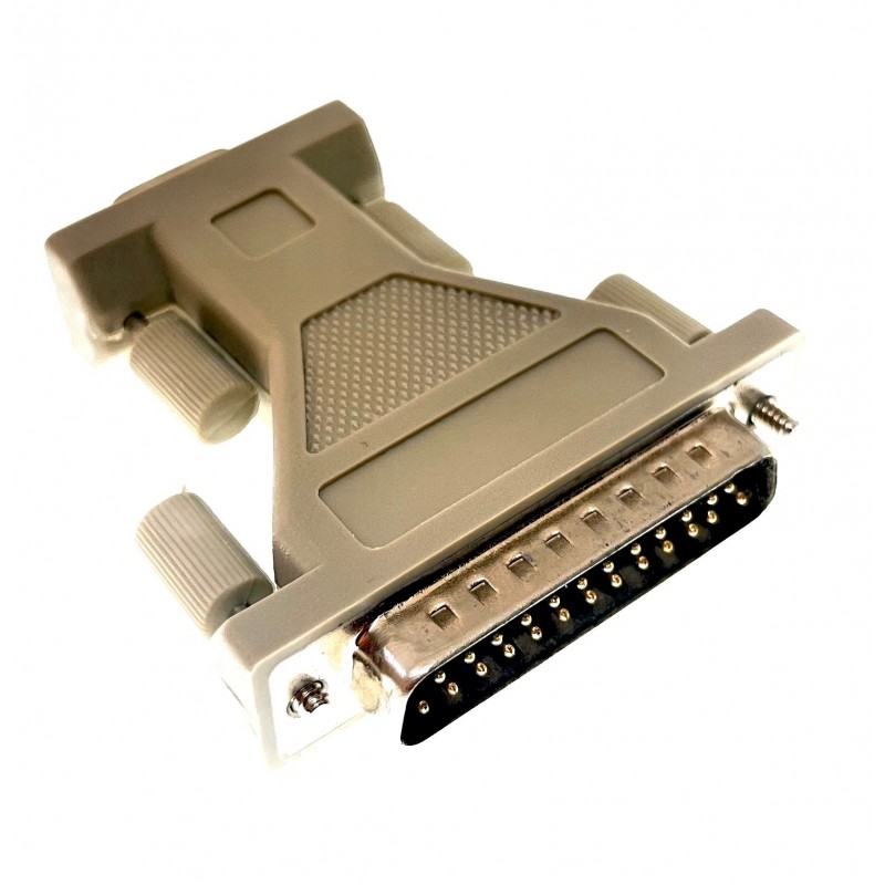 Gender Changer Adapter RS232 SUB-D DB25 Male to DB9 Female