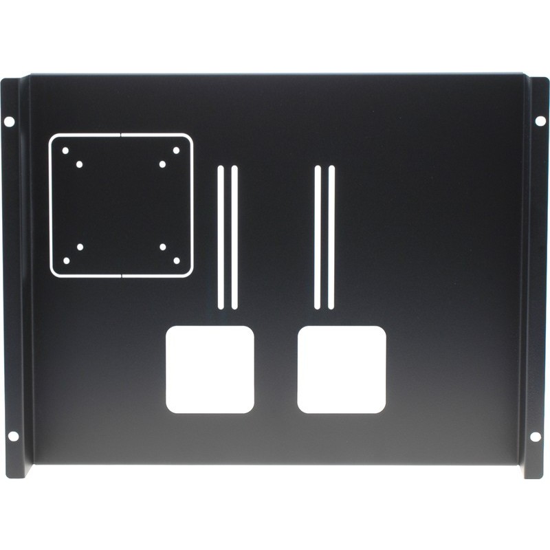 TFT Monitor screen holder for 19" Rack - Black VESA 75/100