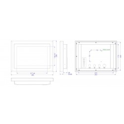 10.1" vandtæt IP66 og vandalsikker skærm i rustfrit stål, Full IP66/IP69K, VGA og HDMI - Binär Teknik AB