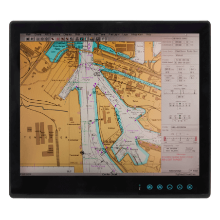19 Marint godkänd panelmonitor - DNVGL-CG-0339 IP66 Touch