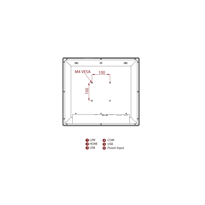 19" i5 ECDIS DNVGL-CG-0339, IACS E10 Marin godkänd panel PC