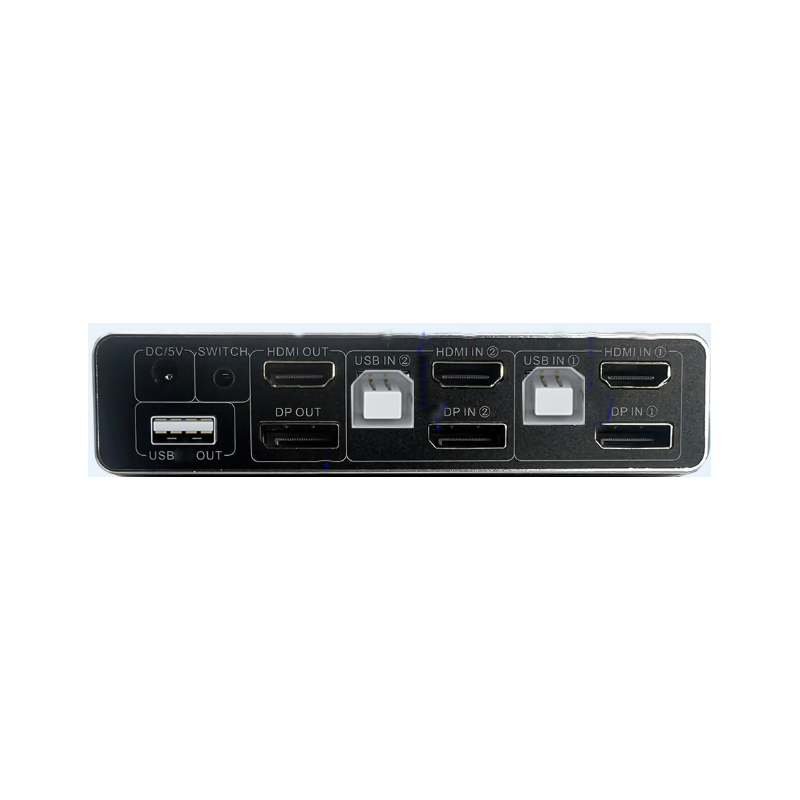 2-portars 4K@60Hz Dual Head HDMI och DisplayPort KVM-switch, 3840 x 2160 60Hz, USB2.0