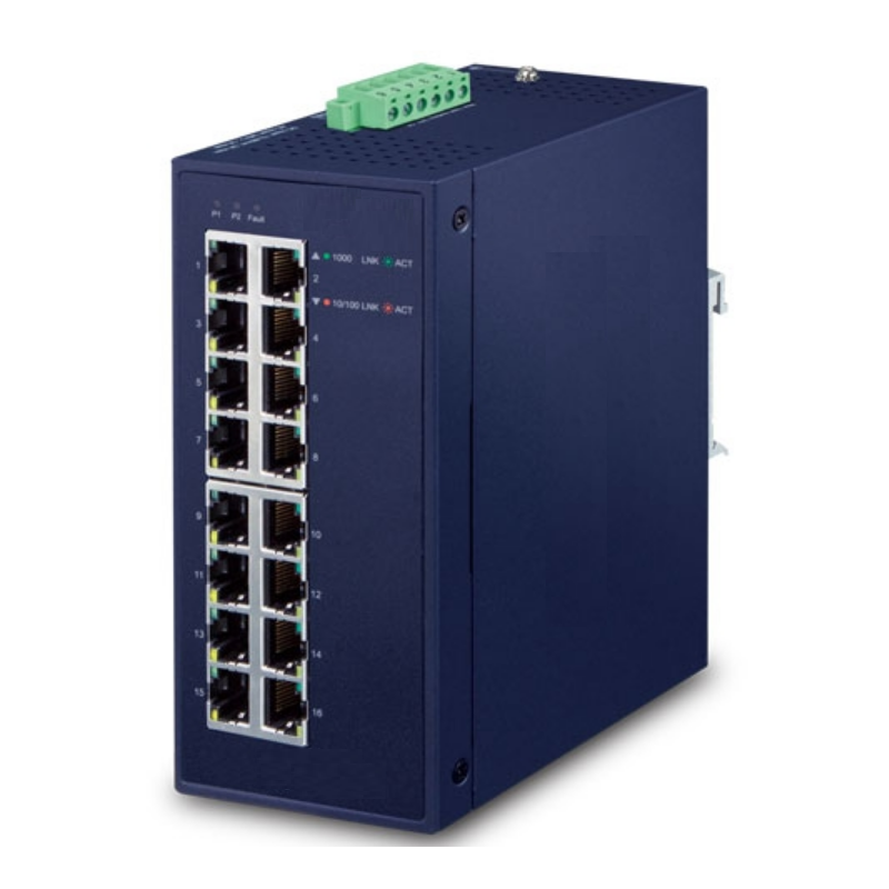 Robust 16-Port Industrial Gigabit Ethernet Switch for Harsh Environments