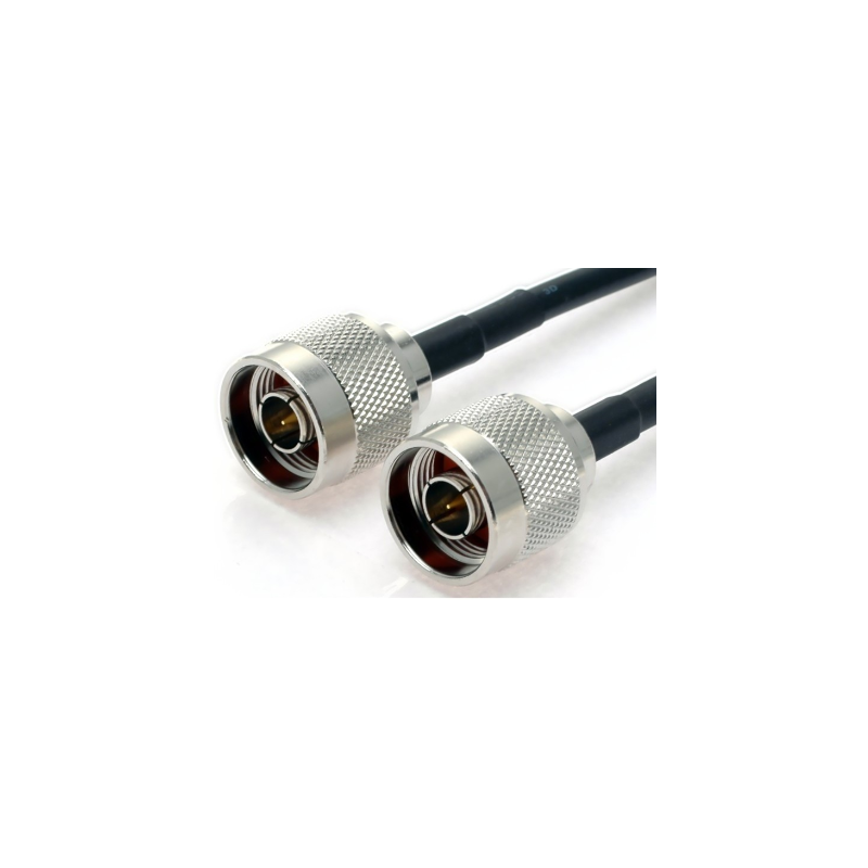 Coax cable N-male to N-male, antenna cable 50 ohm, black, 5 meters, LLC200