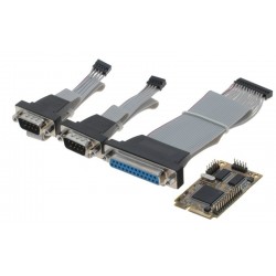 Mini PCI MPCIex with serial RS232 and LPT parallel port