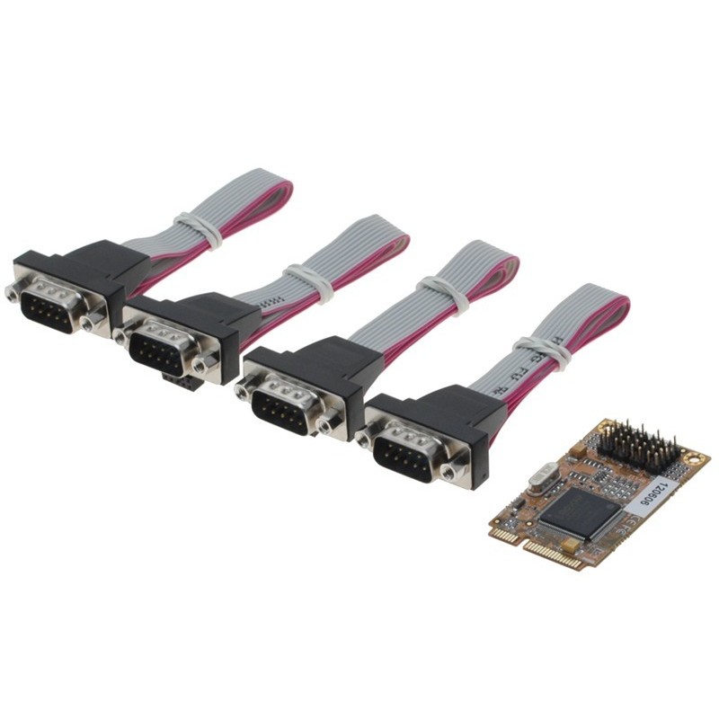 4 x RS232 COM-portar för PCIe i full längd