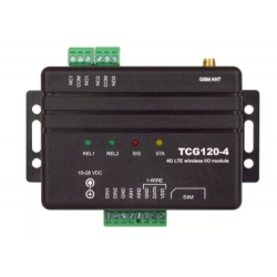 4G Global LTE alarm and remote control, Input: 2 x Digital, 2 x Analogue, 2 x Relay output, 1-wire for sensors, MQTT