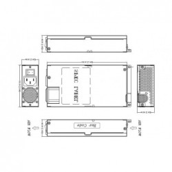300 1 Unit voltage supply ATX 300Watt 1unit cabinet industrial PC