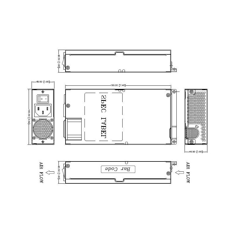 300 1 Unit voltage supply ATX 300Watt 1unit cabinet industrial PC