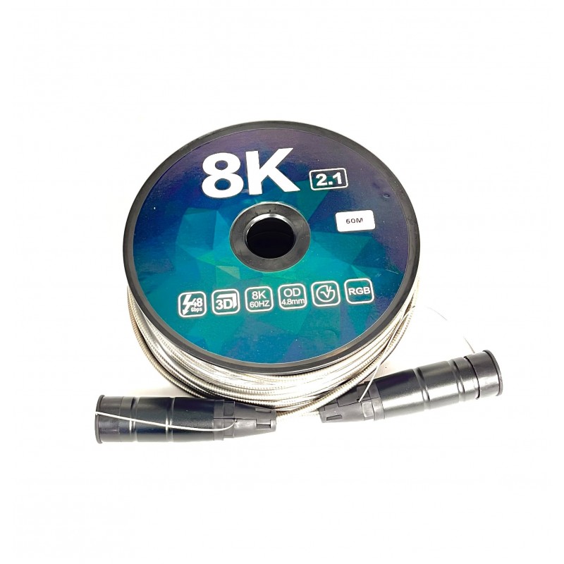 HDMI 2.1 cable of Waterproof Armored Fiber 50 meters AOX vandal proff