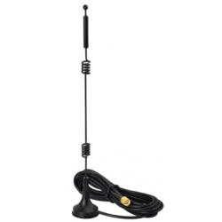 9 dBi LTE GSM whip antenna with magnetic base. 3 meter cable with SMA male