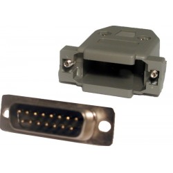 Løst DB15 hanstik med kappeforLøse stik med kappe