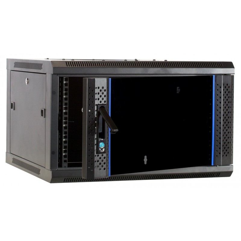 6U 19" rack cabinet | 60 cm deep | Black