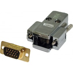 DB15HD male connector with the cap for soldering (VGA connector)