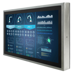 watterproff Steel 22" TFT display high 1000nits for food, pharmasutical, chemical industries IP66/69K