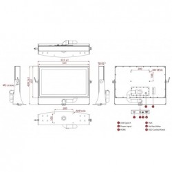 watterproff Steel 22" TFT display high 1000nits for food, pharmasutical, chemical industries IP66/69K