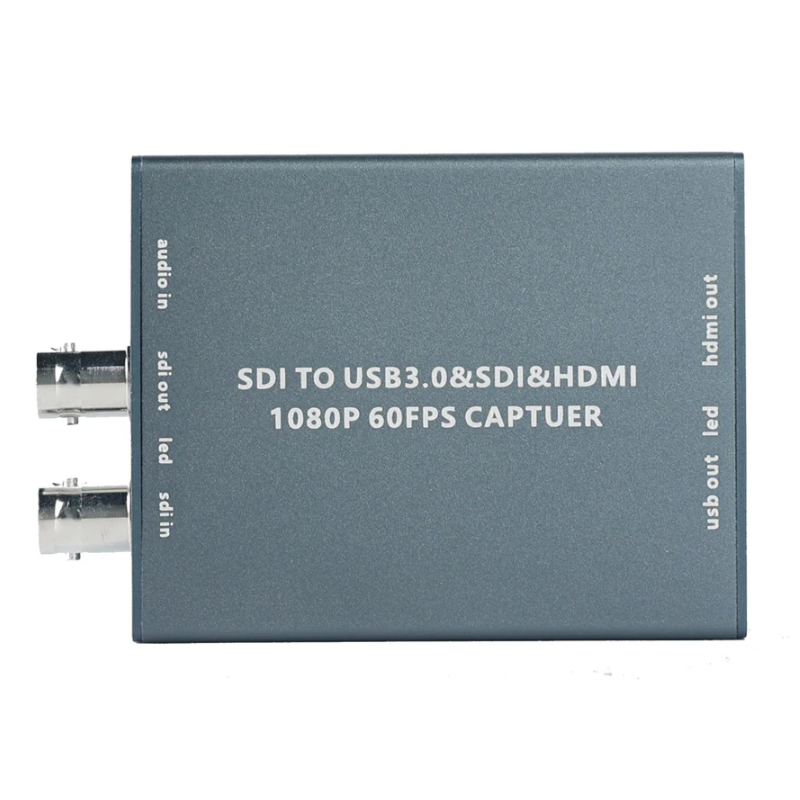 SDI to USB Capture Card with HDMI/Audio/SDI Loopout - 1920x1080 (1080p)60FPS - OBS Player Support
