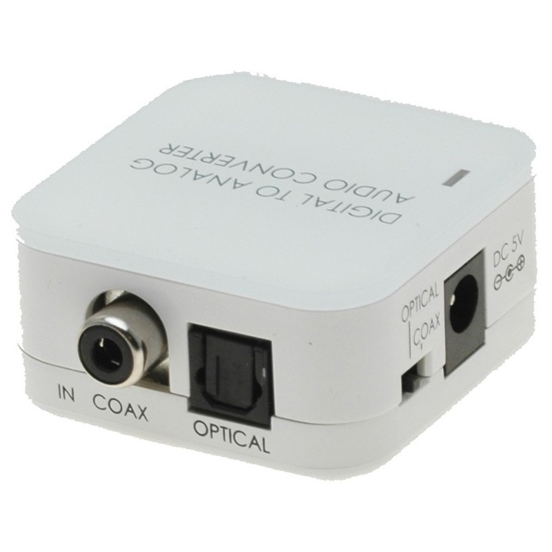 Toslink optical fiber Converter - Analog audio (2 x RCA)
