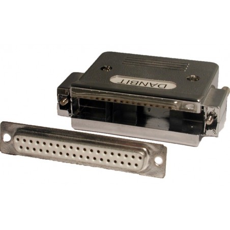 DB37 honkontakt med mössa, löda terminaler