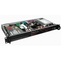 1U 19" Rackmount chassis MINI-ATX ½ depth BLACK