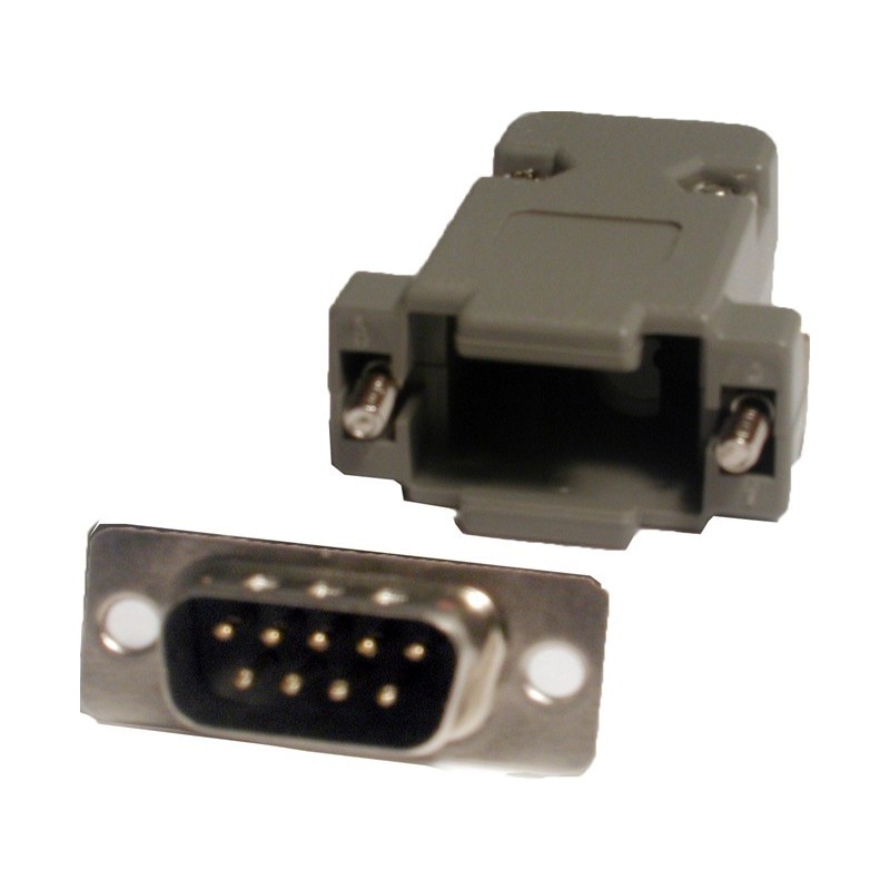 Løst DB9 hanstik med kappeforLøse stik med kappe