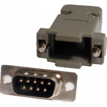 DB9 haneee-stik med kappe, loddeterminaler