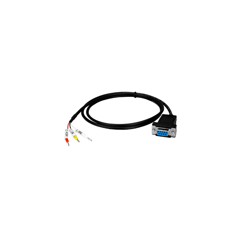 DB9 female cable 3-wire RX, TX and GND, to RS232, 1 meter