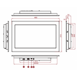 18.5" High Brightness IP65 Display - MON18.5-1000NITS Overview