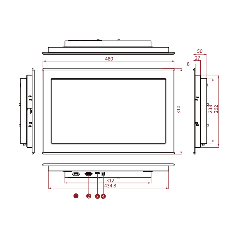 18.5" High Brightness IP65 Display - MON18.5-1000NITS Overview