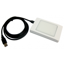 Waterproof Dual Band RFID reads 125kHz, 13.56MHz, NFC, EM400X, MIFARE. 10 characters decimal ascii. HID