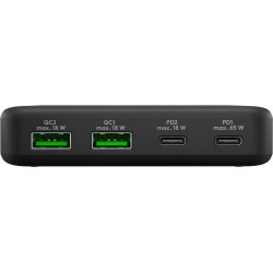 USB-C™ PD GaN Multiport Desktop Charger (65 W) black 2x USB-C, 2x USB-A ports