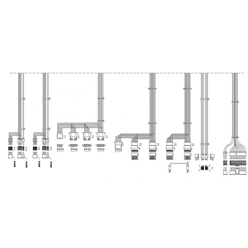 650 watt ATX industriell kraftförsörjning, P4, PCIE, SATA - 80PLUS Guld