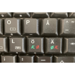 Small Compact Black Mini Keyboard with Nordic Layout - 89 Keys USB