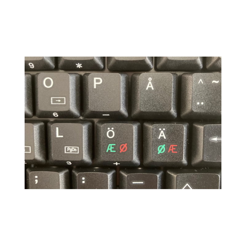 Small Compact Black Mini Keyboard with Nordic Layout - 89 Keys USB