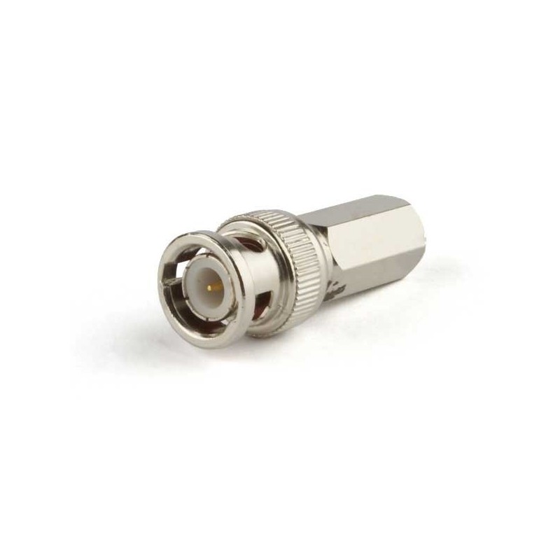 BNC male connector for RG59 and RG58 coaxial cable. Crimp.