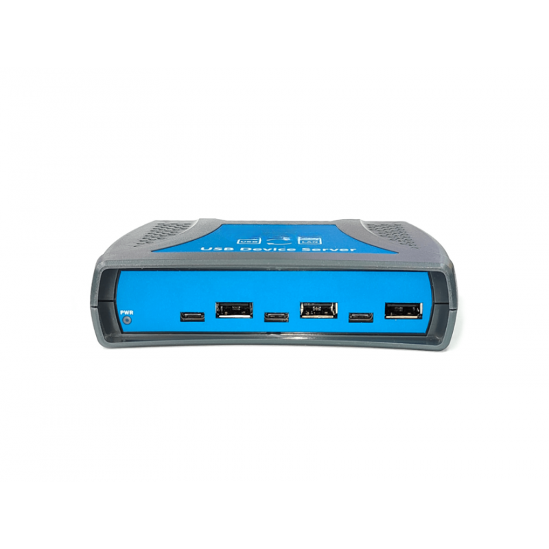 8-portars USB-A, USB-C-enhetsserver TCPI/IP DIN-montering USB över Ethernet-hubb var som helst