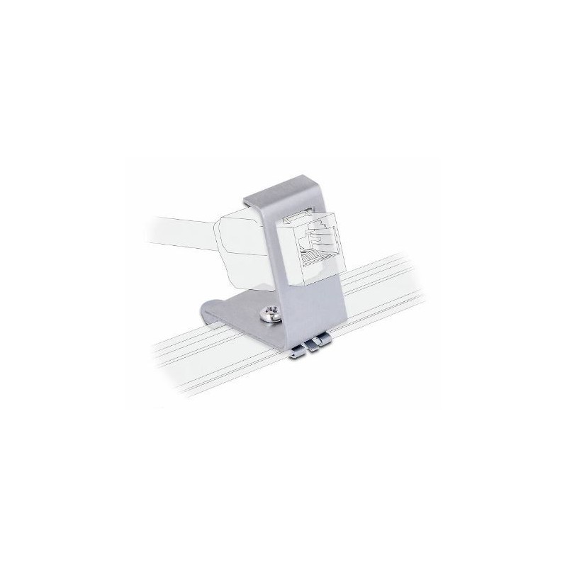 RJ45 DIN adapter for 1xRJ45 Keystone module metal