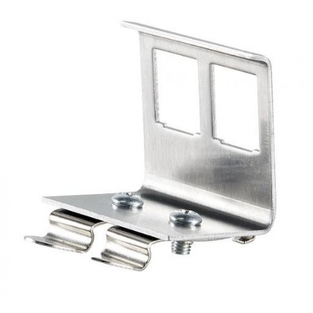 RJ45 DIN-adapter för 2xRJ45 Keystone-moduler metall