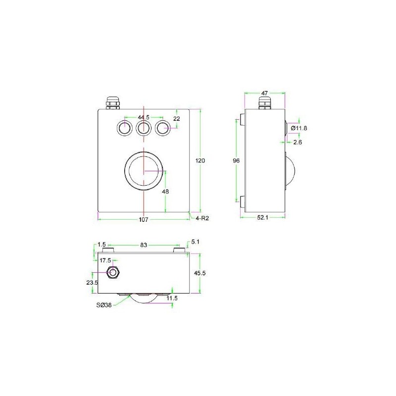 Industrial Optical Trackball Steel, IP68, IP65, Waterproof, USB