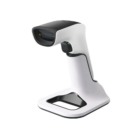 Handhållen 1D, 2D, QR-kodskanner med Bluetooth och med bordsställ