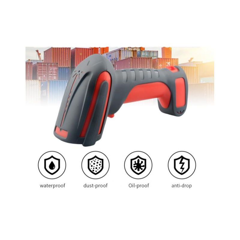 Handheld 1D, 2D, QR code scanner with Bluetooth and with table stand