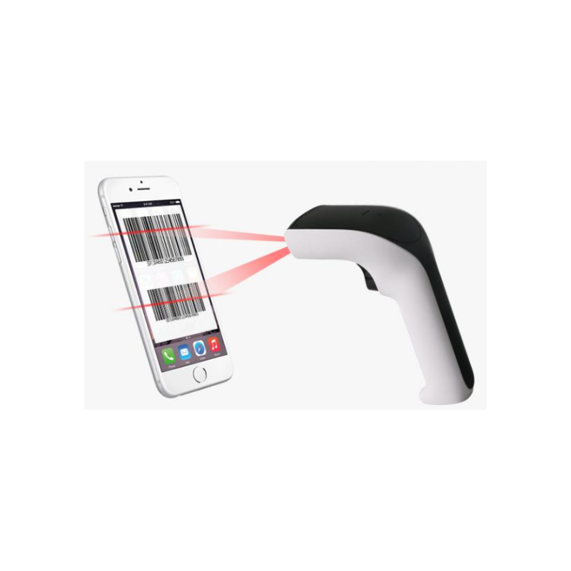 Handheld 1D, 2D, QR code scanner with Bluetooth and with table stand