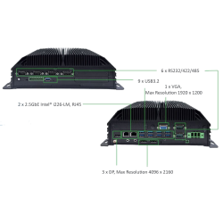 Industry PC Gen12/13, Many USB, many RS232/422/485, Multig graphics outputs 3xdp, 1x VGA, 3 x HDMI, PXE, 2x2.5GbE