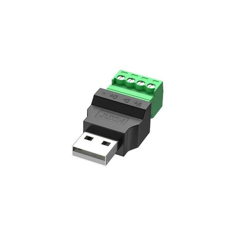 USB 2.0 Type-A Male to 4-Pin Screw Terminal Connector (Shielded)
